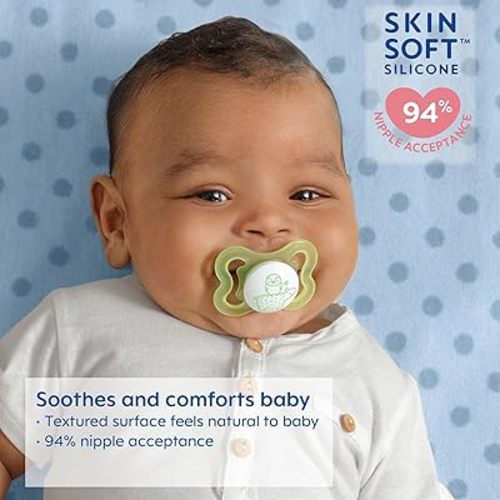 MAM Mini Air Pacifiers, Binky for 0-6 Months, BPA-Free Silicone Nipple, Ideal for Sensitive Skin & Breastfed Newborns, Easy to Clean, Developed with Medical Experts, 2 Count Binkies, Sterilizer Case