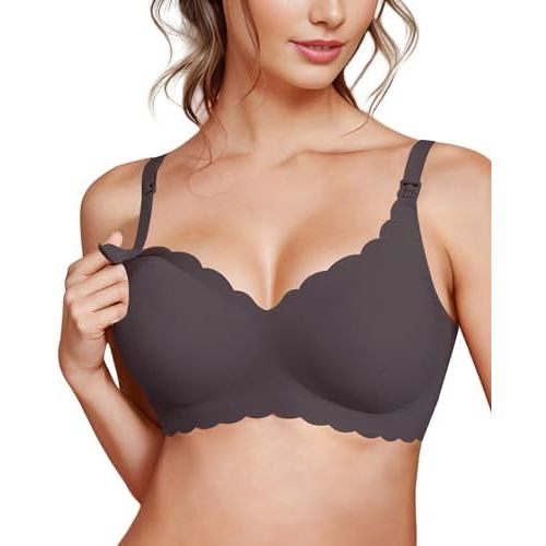 Maternity Bras for Pregnancy, Nursing Bras for Breastfeeding, Lace Nursing Bralette Full Coverage