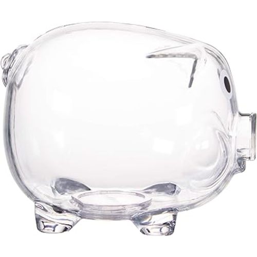 Windy City Novelties Mini Educational Kids Clear Plastic Piggy Bank