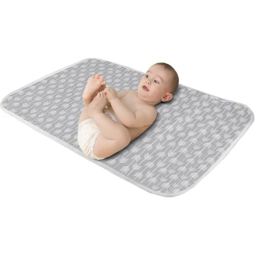 Baby Diaper Changing Pad, 21 5/8" x 31.5" Waterproof Changing Pad Liners - Reusable Soft and Absorbent Portable Changing Mat(Arrows1PCS)