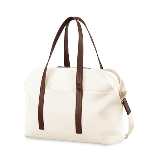 Samsonite Virtuosa Weekender Duffel Overnight Bag with Laptop Computer Sleeve, Off White