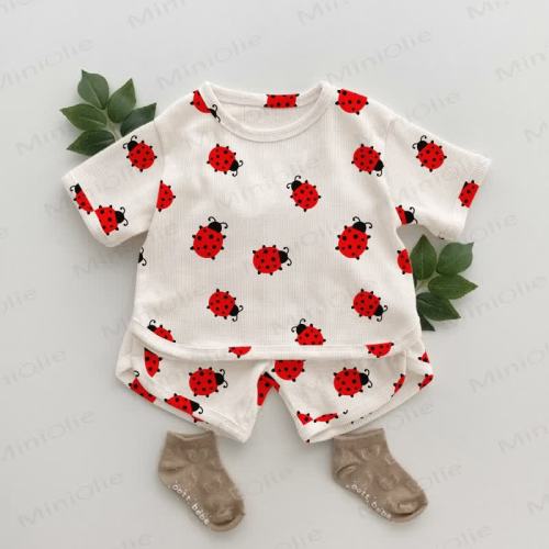 Baby Ladybird Waffle 2-piece Set