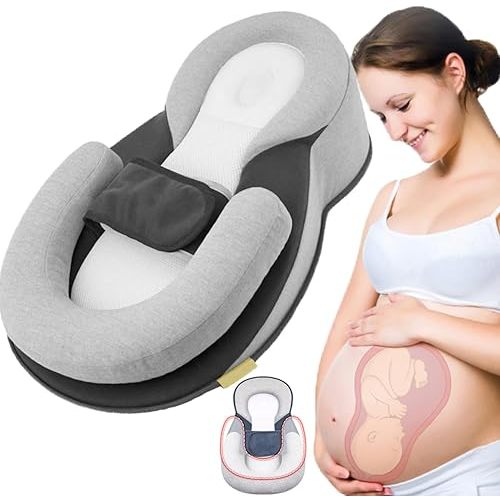 Rest Nest Baby Bed Acid Reflux with Strap, 2025 Upgrade Keesley Rest Nest Baby Pillow for Comfortable Play & Feeding Support (Large)
