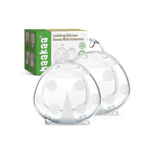 haakaa Ladybug Milk Collector Wearable Milk Collector Ladybug Breastmilk Collector Breastfeeding Milk Catchers Breast Milk Savers 2.5oz/75ml 2 PCS