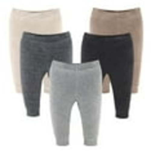 The Peanutshell Baby Boy and Baby Girl Pants, Unisex Pull On Pants for 6-9 Months, Earthy Neutrals, 5-Pack