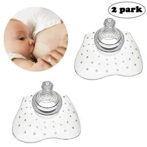 EIMELI Nipple Shield - Premium Contact Nippleshield for Protects Sore Cracked Nipples Flat Inverted and Latch On Difficulties to Help Mums Continue Breastfeeding(2 Pack)