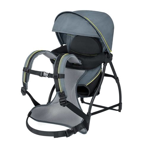 Chicco SmartSupport Aluminum Frame Backpack Carrier, Lightweight Baby Backpack Carrier | Solar/Grey