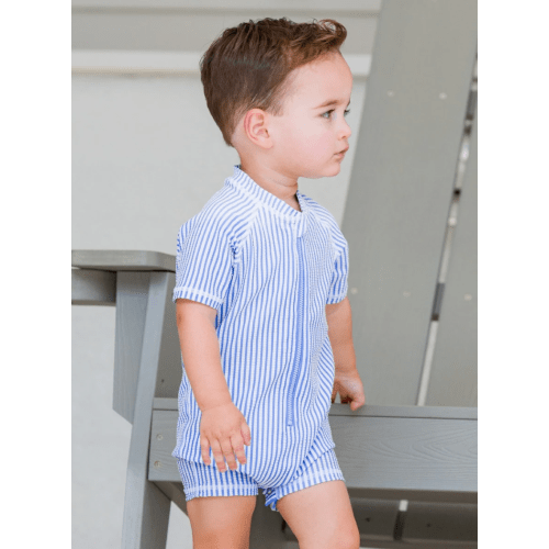 Short Sleeve One Piece Rash Guard | RuffleButts & RuggedButts