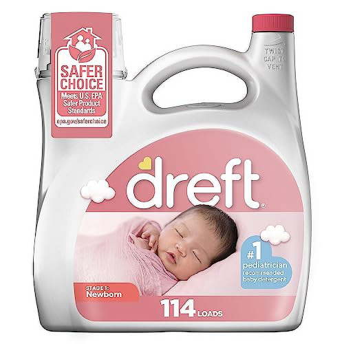 Dreft Stage 1: Newborn Baby Liquid Laundry Detergent 114 loads 165 fl oz