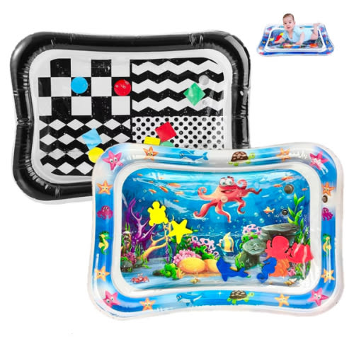PandaEar 2 Pack Tummy Time Water Mats for Baby