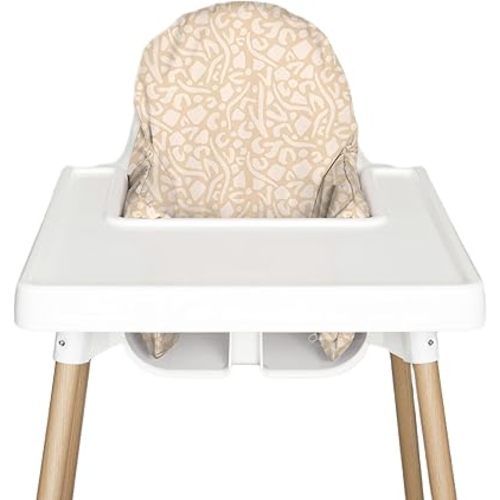 Highchair Cushion Cover for Inflatable Cushion, Compatible for IKEA Antilop Highchair,Accessories Stain-Proof and Wipeable Cushion Cover (Cushion NOT Included)(Sand Savannah)