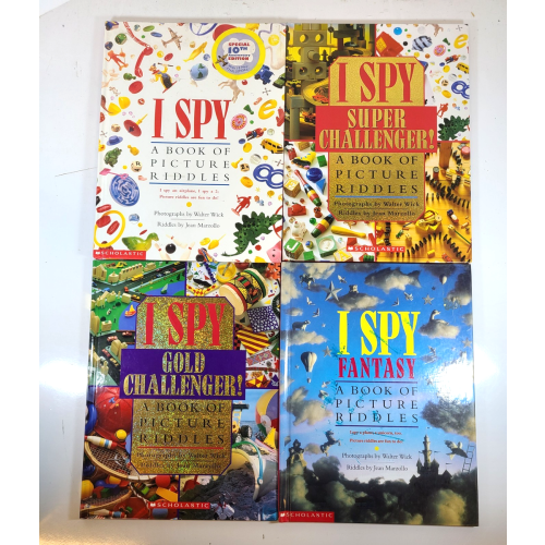 I Spy Lot Of 4 Oversized Hardcover Books ~ Book Of Picture Riddles