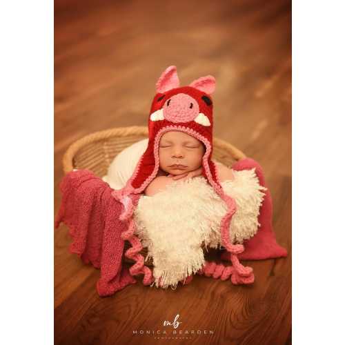 Girl Razorbacks Hat,Warthog Hat,Arkansas Razorbacks,Razorbacks Hat,Girl Warthog Hat,Razorback Hat,Arkansas Razorbacks,elainescrochetstudio