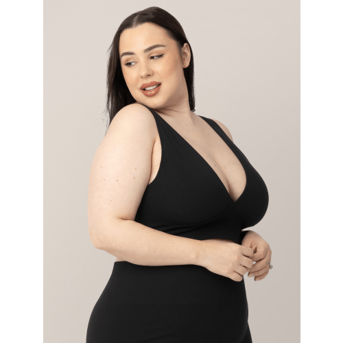Sublime® Bamboo Maternity & Nursing Plunge Bra | Black - Kindred Bravely