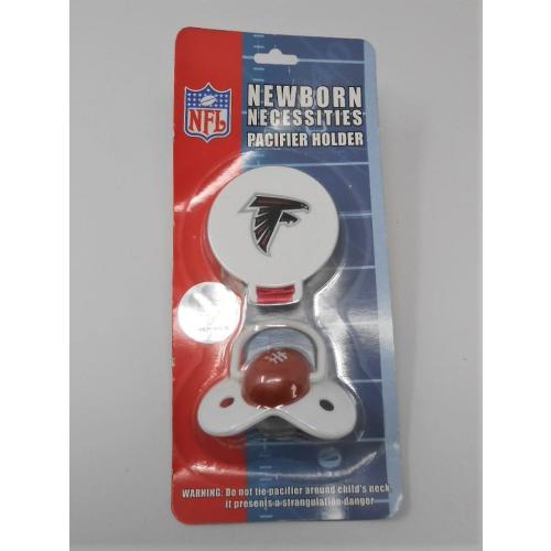 New Licensed NFL Atlanta Falcons Newborn Baby Infant Pacifier w/ Holder Set S58