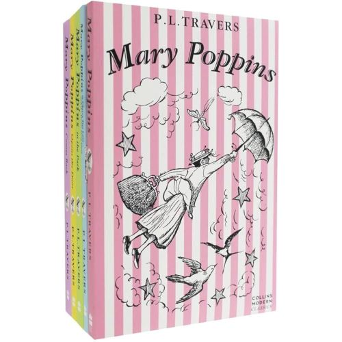 Mary Poppins Collection P L Travers 5 Books Set (Mary Poppins, Mary Poppins in the Park, Mary Poppins in Cherry Tree Lane, Mary Poppins Opens the Door, Mary Poppins Comes Back)
