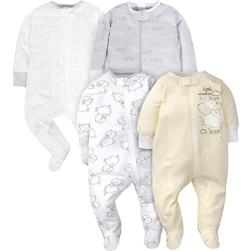 Gerber Baby Boys 4 Pack Sleep 'N Play Footie