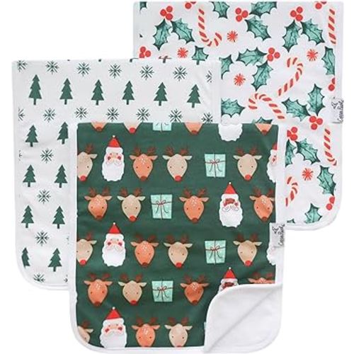 Copper Pearl Baby Burp Cloth Large 21''x10'' Size Premium Absorbent Triple Layer 3-Pack Gift Set Prancer