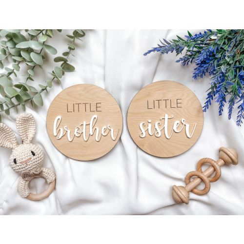 Surprise Gender Reveal Announcement Sign, Little Sister Little Brother Photo Prop, Gender Reveal Sign for Hospital,Boy or Girl Gender Reveal