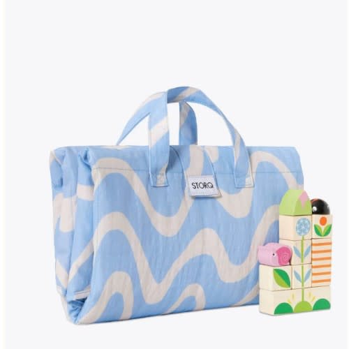 Inside Outside Play Mat Portable Baby Blanket (Waves)