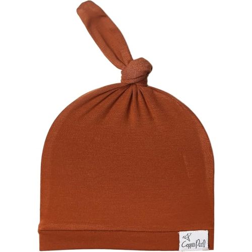 Baby Beanie Hat Top Knot Stretchy Soft"Powell" by Copper Pearl