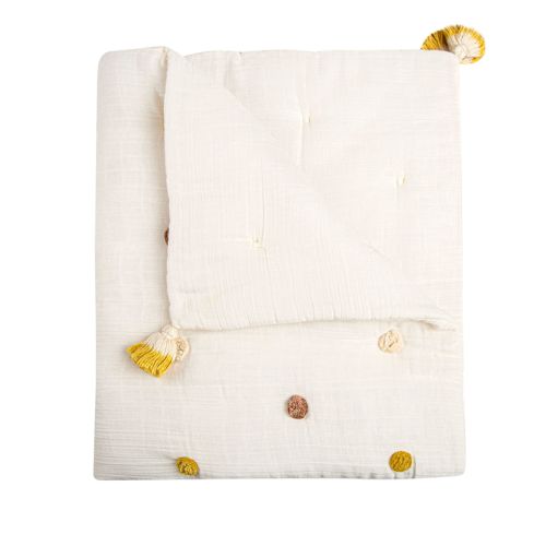 Kendi Pom Pom Blanket | Crib Bedding Sets - Crane Baby