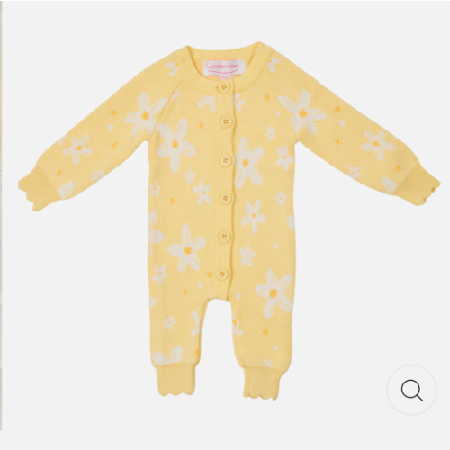 Knitted Louie Romper - Magnolia