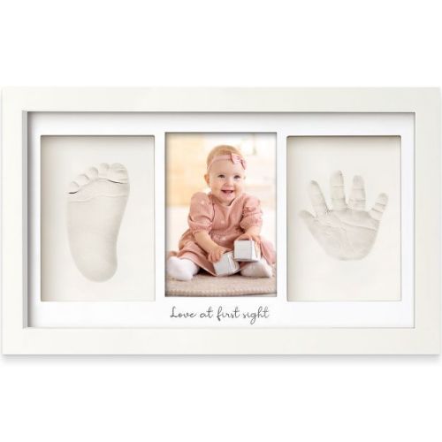 KeaBabies Baby Hand and Foot Print Kit, Duo Baby Picture Frame for Newborn, Baby Keepsake Frames (Alpine White)
