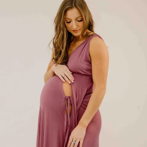 Juliet Labor & Postpartum Gown in Dusty Rose – Lila