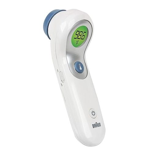 Braun No Touch and Forehead Thermometer - Touchless Thermometer for Adults, Babies, Toddlers and Kids, Color-Coded Fever Guidance, Fast, Reliable, and Accurate Results, FSA and HSA Eligible