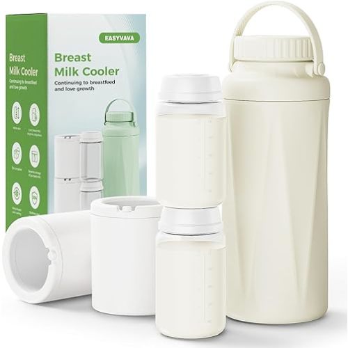 Lock-Cold PRO Breast Milk Cooler Bottle - 360° Cooling for 24H Freshness,22oz BPA-Free Portable Breastmilk Storage TSA-Approved for Travel,Office & Night Pumping,Beastfeeding Essentials