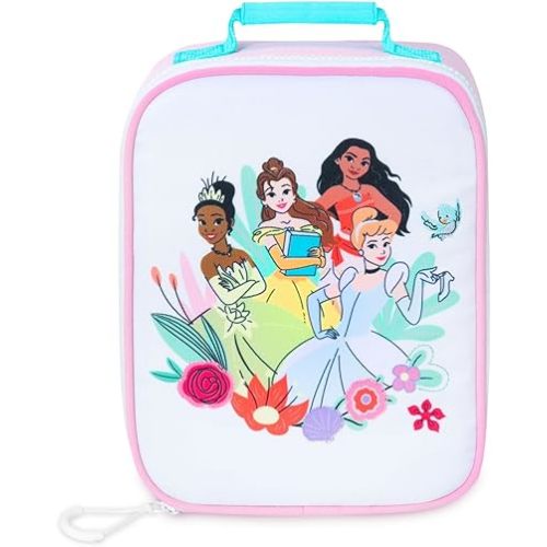 Disney Store Official Princess Kids Lunch Box for School, Insulated Lunch Bag with Interior Pockets