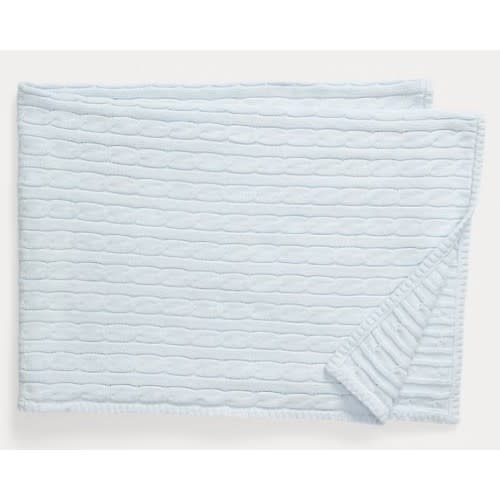 Cable-Knit Cotton Baby Blanket