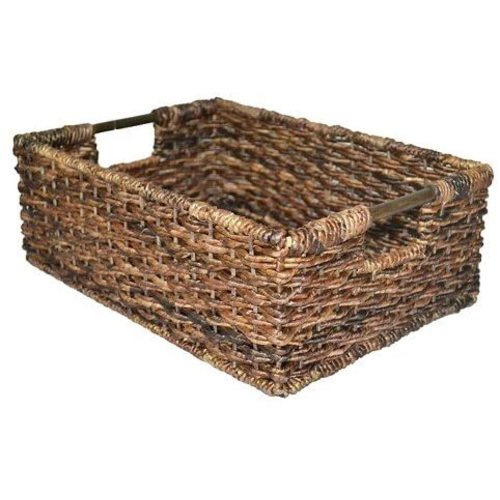 Wicker Folio Bin - Dark Global Brown 17 X 12 X 6 - Short & Deep