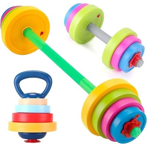 Kids Exercise Weight Set - 3-in-1 Adjustable Workout Toy Equipment