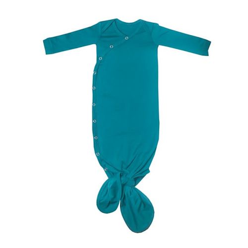 Copper Pearl™ Size 0-4M Steel Knotted Gown in Blue