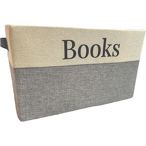 Book Storage Box with stylish design. Keep all of your Books in one easy space saving box. Great for for home storage or for classroom.