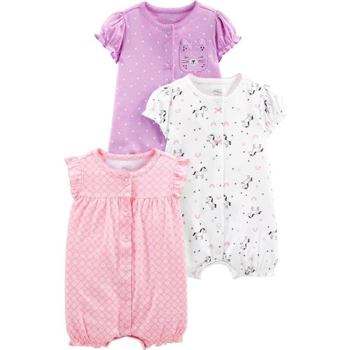 Simple Joys by Carter's baby-girls 3-pack Snap-up Rompers