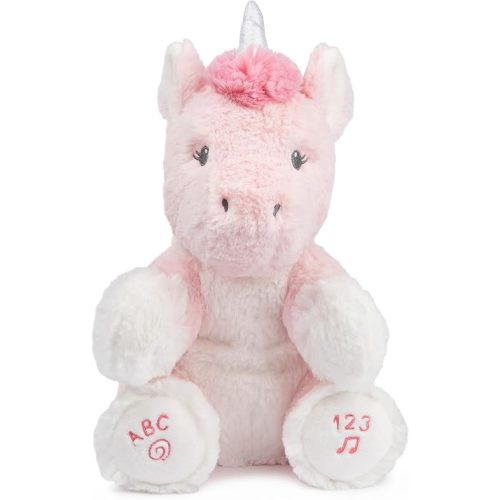 GUND Baby Alora The Unicorn Animated Plush, Singing Stuffed Animal Sensory Toy, Sings ABC Song and 123 Counting Song, Pink, 11”