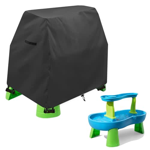 Aacabo Kids Water Table Cover Fit Rain Showers Splash Pond Water Table,Waterproof Dust Proof Anti-UV Outdoor Toys Cover-Cover only