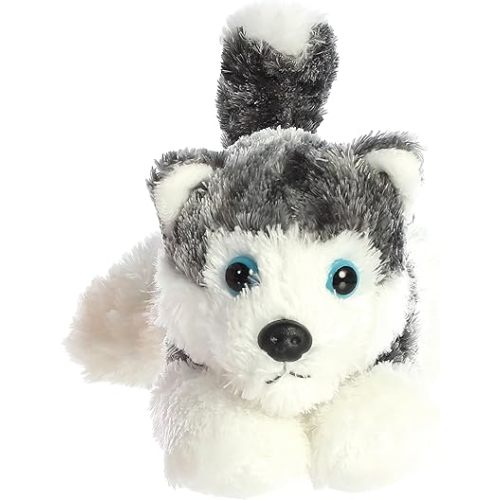 Aurora® Adorable Mini Flopsie™ Mush™ Stuffed Animal - Playful Ease - Timeless Companions - Gray 8 Inches