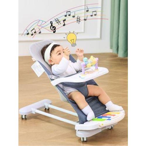CuddoBaby Blue Baby Bouncer 4-in-1 with Wheels, Detachable Piano, - TikTok Shop