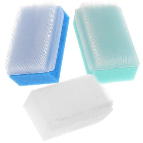 3Pcs Sponge Brush Baby Shampoo Bath Scrubber Baby Massager for Baby Infant Each 1Pc White Blue Green