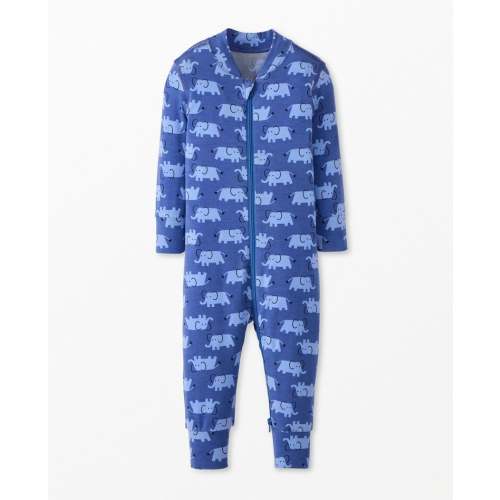 (Color: Emma the Elephant on Dutch Blue) Baby 2-Way Zip Sleeper in HannaSoft™ | Hanna Andersson