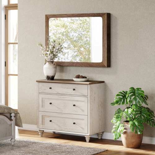 Charlton Home® Scarlett 3 Drawer 33.9" W Dresser & Reviews | Wayfair