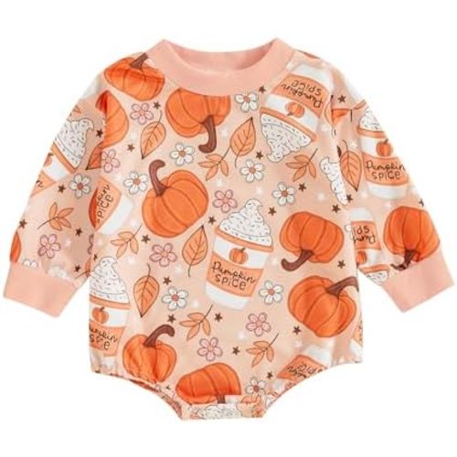 BemeyourBBs Newborn Baby Boy Girl Fall Winter Clothes Long Sleeve Bubble Sweatshirt Romper Cute Infant One Piece Outfit