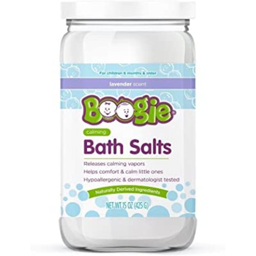 Boogie Kids Bath Salts, Calming Bath Salts, Naturally Derived, Made with Natural Essential Oils, Lavender, 15 oz, Pack of 1