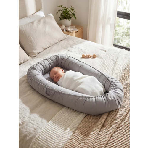 Beige - Soothing Cotton Baby Nest for Crib Transition
