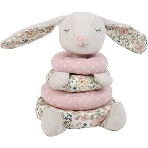 MON AMI Petit Bunny Soft Plush Stacking Toy – 7”, Early Development STEM Montessori Toys, Sensory Development Toys, Encourage Hand-Eye Coordination, Great Gift for Christmas
