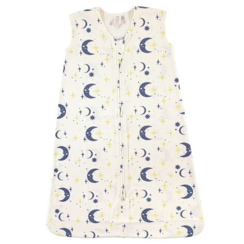 Touched By Nature Baby Boy Organic Cotton Sleeveless Wearable Sleeping Bag, Sack, Blanket, Man In The Moon, 0-6 Months